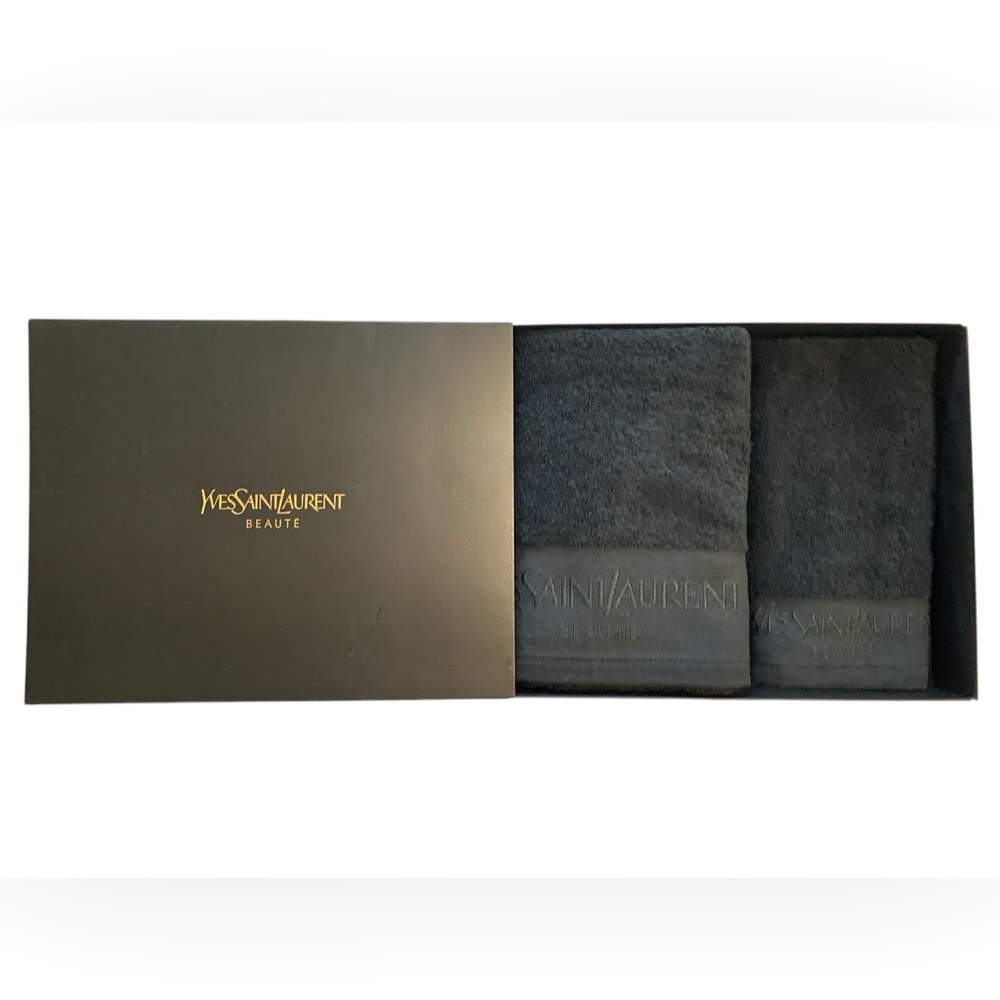 YSL Beaute Black Towel Set NIB